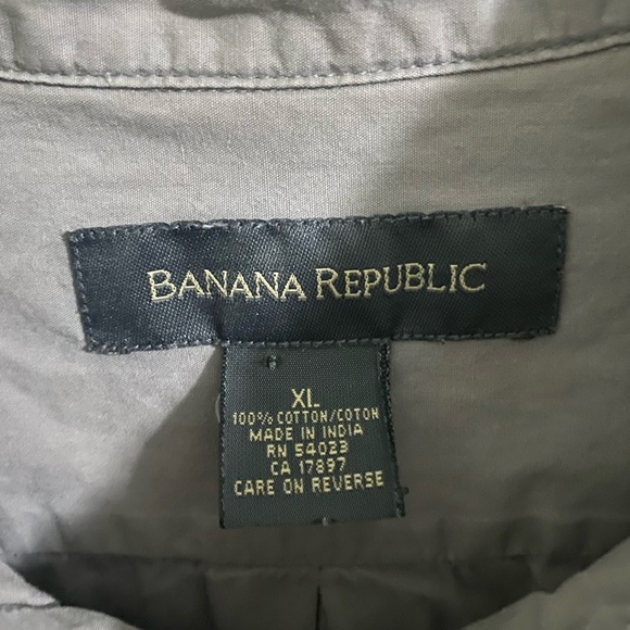 Banana Republic grey long sleeve button down shirt XL mens - Picture 6 of 6